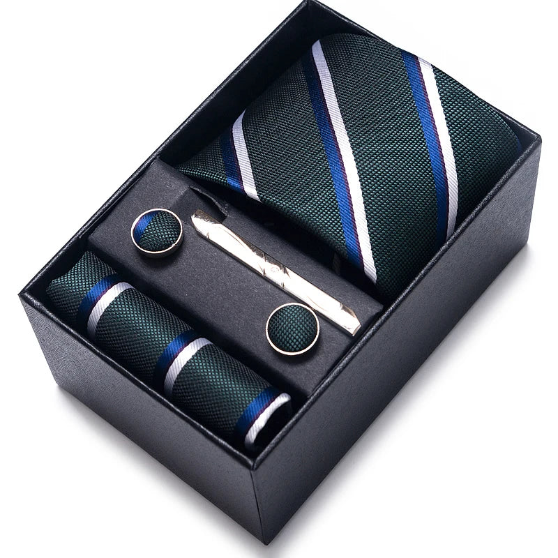 Classic Tie with Pocket Square and Cufflinks