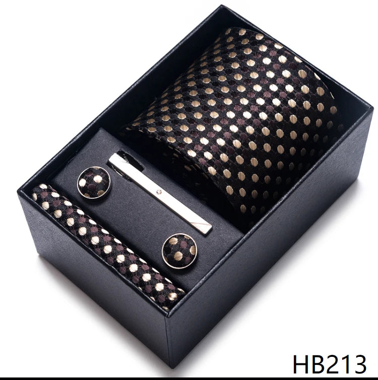 Classic Tie with Pocket Square and Cufflinks