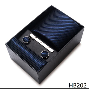 Classic Tie with Pocket Square and Cufflinks