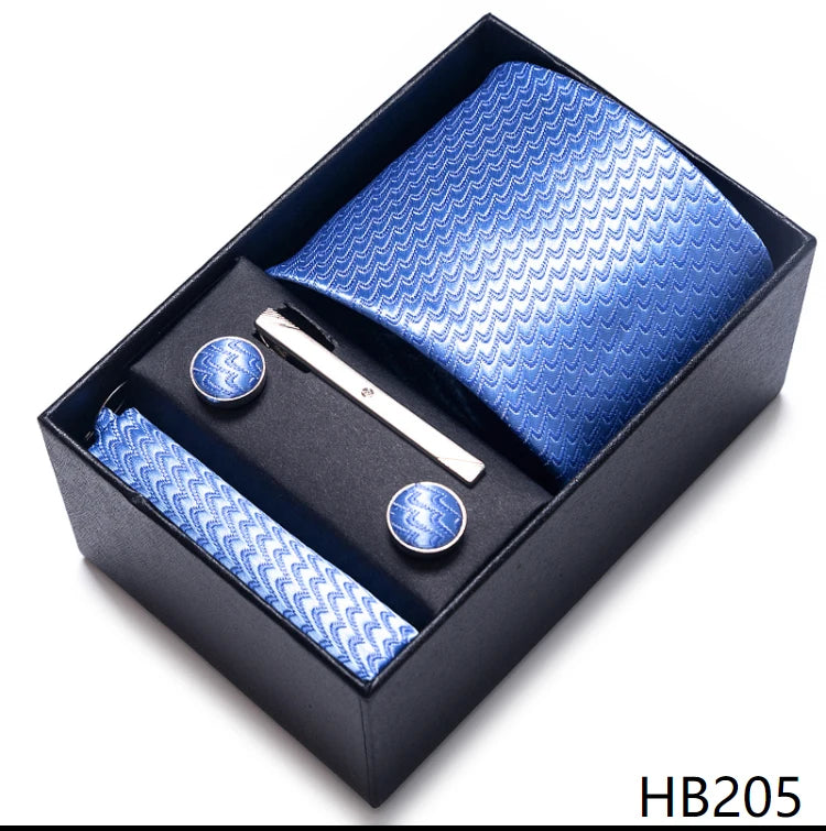 Classic Tie with Pocket Square and Cufflinks