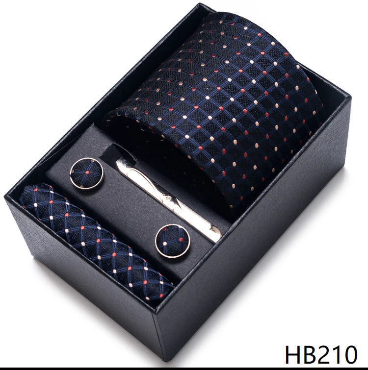 Classic Tie with Pocket Square and Cufflinks