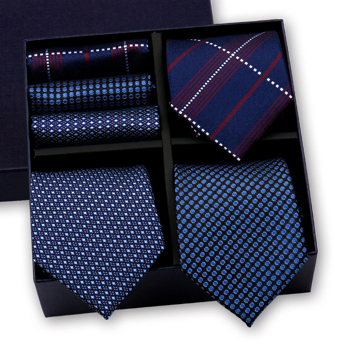 Luxury 3-Tie and Pocket Square Gift Box Set