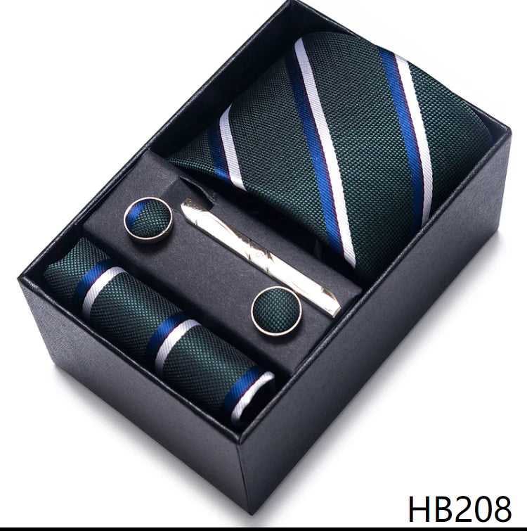 Classic Tie with Pocket Square and Cufflinks