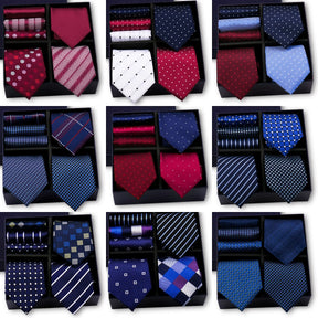 Luxury 3-Tie and Pocket Square Gift Box Set