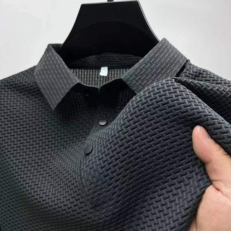 2025 Men’s Business Casual Short-Sleeve Polo Shirt