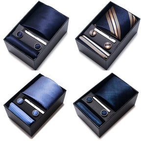 Classic Tie with Pocket Square and Cufflinks