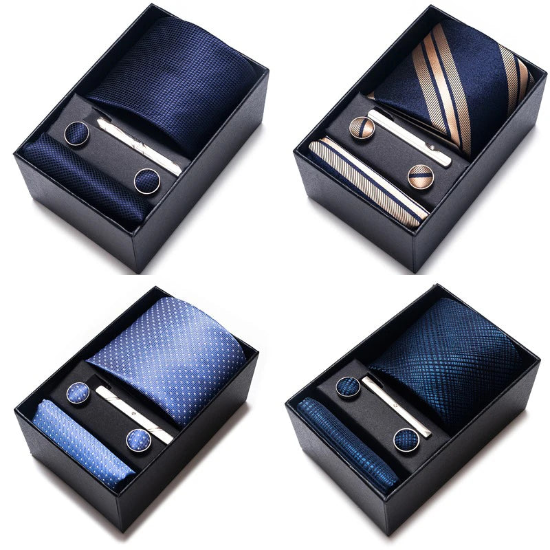Classic Tie with Pocket Square and Cufflinks