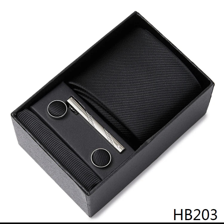 Classic Tie with Pocket Square and Cufflinks