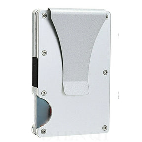 Slim RFID-Blocking Metal Wallet with Money Clip – Minimalist Front Pocket Design