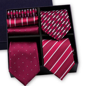Luxury 3-Tie and Pocket Square Gift Box Set