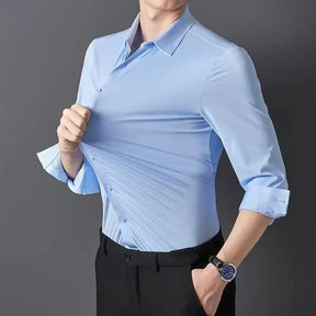 Premium Men’s Ultra-Stretch Long-Sleeve Shirt