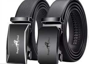 Men’s Genuine Leather Belt with Adjustable Automatic Buckle