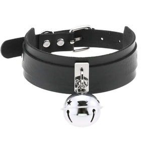 Gothic Glam Leather Tassel Choker