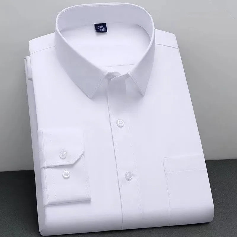 BAMBOOPLE Men’s Non-Iron Long-Sleeve Business Shirt