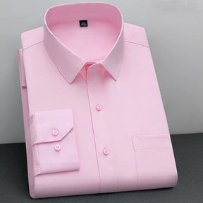 BAMBOOPLE Men’s Non-Iron Long-Sleeve Business Shirt