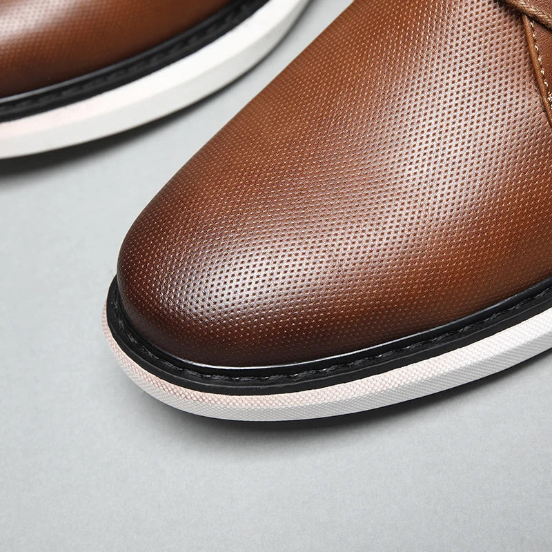 New Men’s Comfortable Luxury Casual Lace-Up Business Dress Shoes