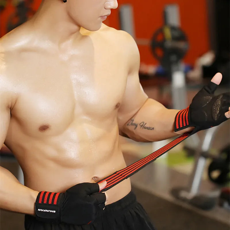 GripMaster Red Fitness Gloves