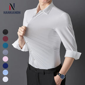 Premium Men’s Ultra-Stretch Long-Sleeve Shirt