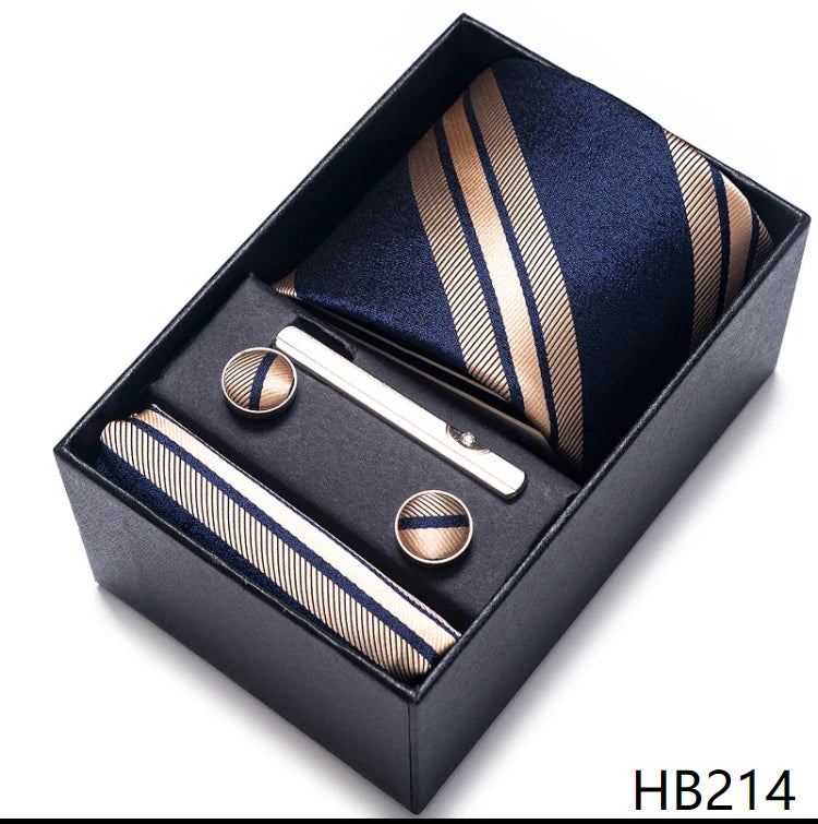 Classic Tie with Pocket Square and Cufflinks