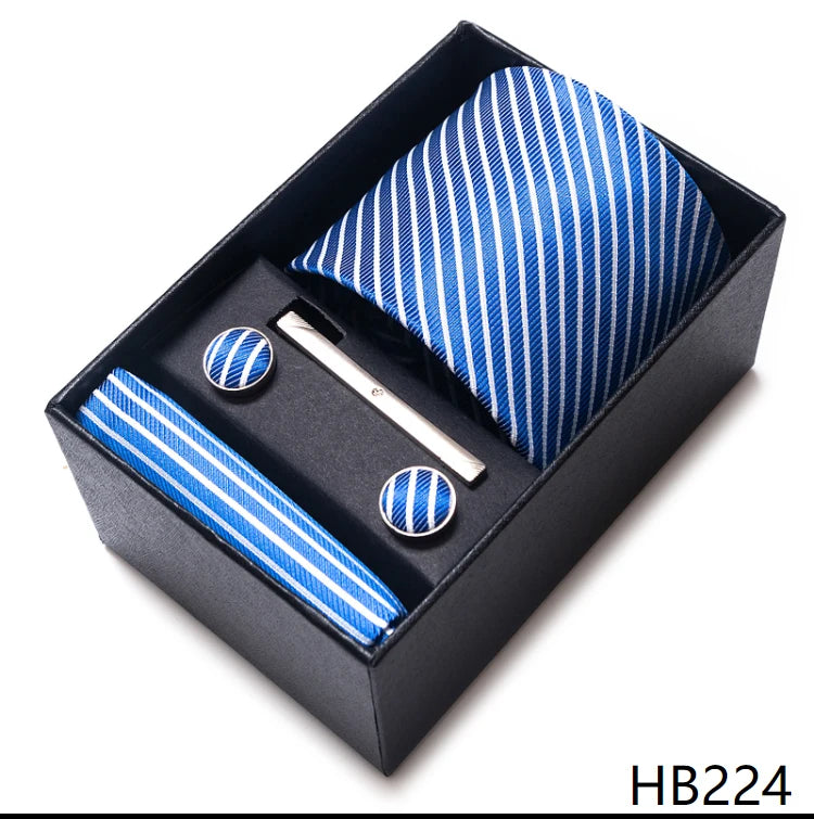 Classic Tie with Pocket Square and Cufflinks