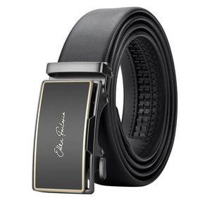 Men’s Genuine Leather Belt with Adjustable Automatic Buckle