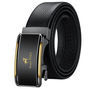 Men’s Genuine Leather Belt with Adjustable Automatic Buckle