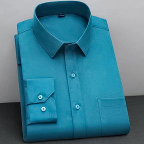 BAMBOOPLE Men’s Non-Iron Long-Sleeve Business Shirt