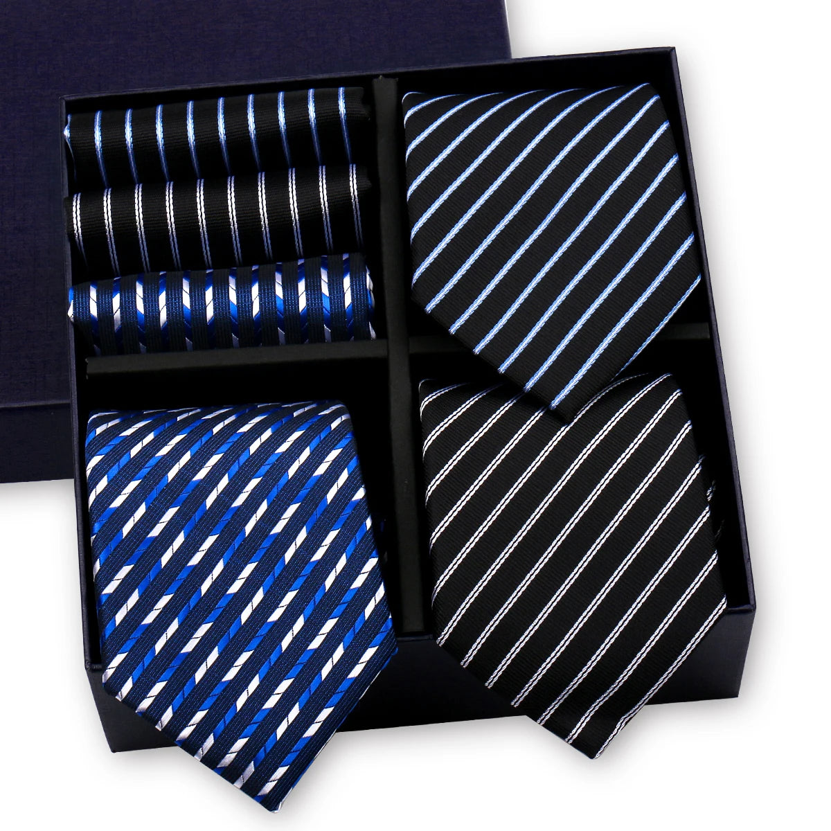 Luxury 3-Tie and Pocket Square Gift Box Set