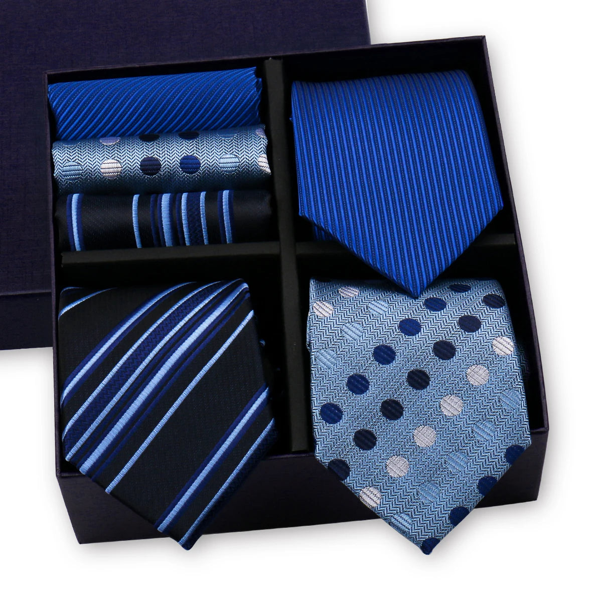 Luxury 3-Tie and Pocket Square Gift Box Set