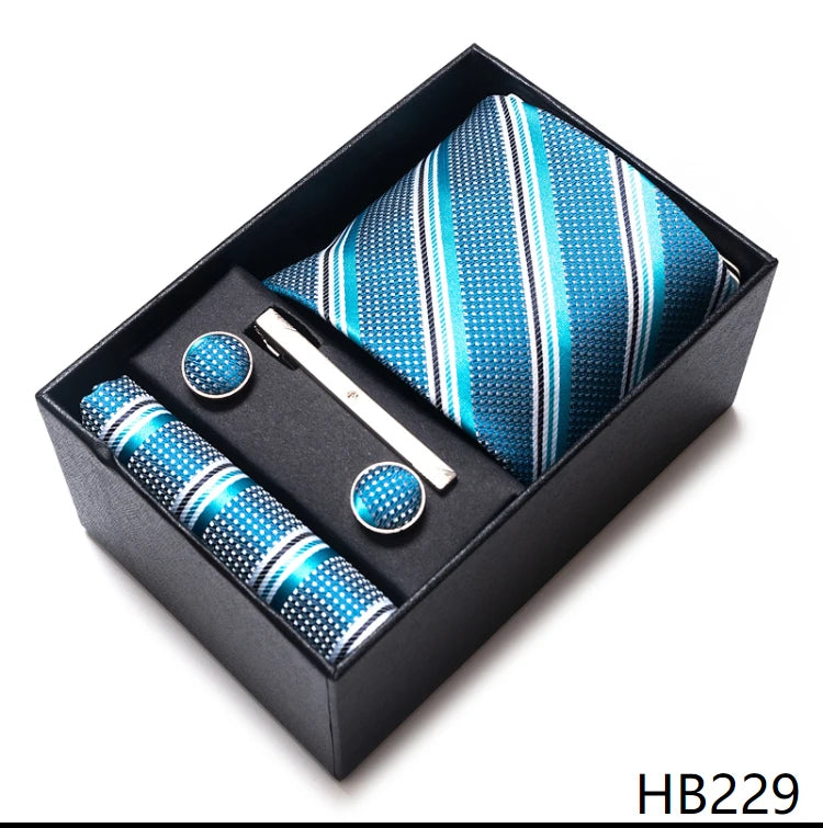 Classic Tie with Pocket Square and Cufflinks