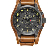 CURREN Men’s Luxury Watch – Sophisticated Design with Leather Strap and Date Display