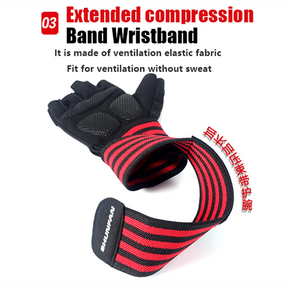 GripMaster Red Fitness Gloves