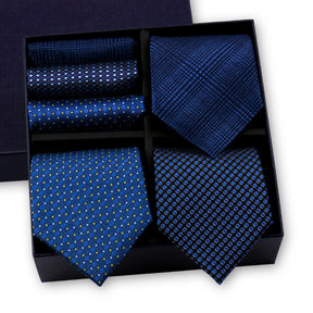 Luxury 3-Tie and Pocket Square Gift Box Set