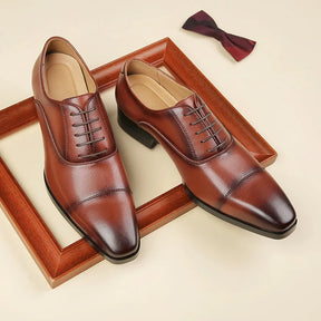 Men’s Genuine Leather Derby Shoes – Timeless Elegance