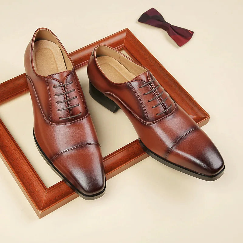 Men’s Genuine Leather Derby Shoes – Timeless Elegance