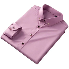 Men’s Premium Non-Iron Long Sleeve Business Shirt – Korean Slim Fit