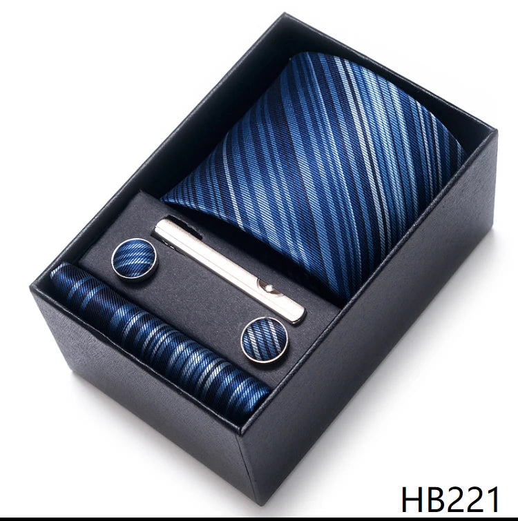 Classic Tie with Pocket Square and Cufflinks