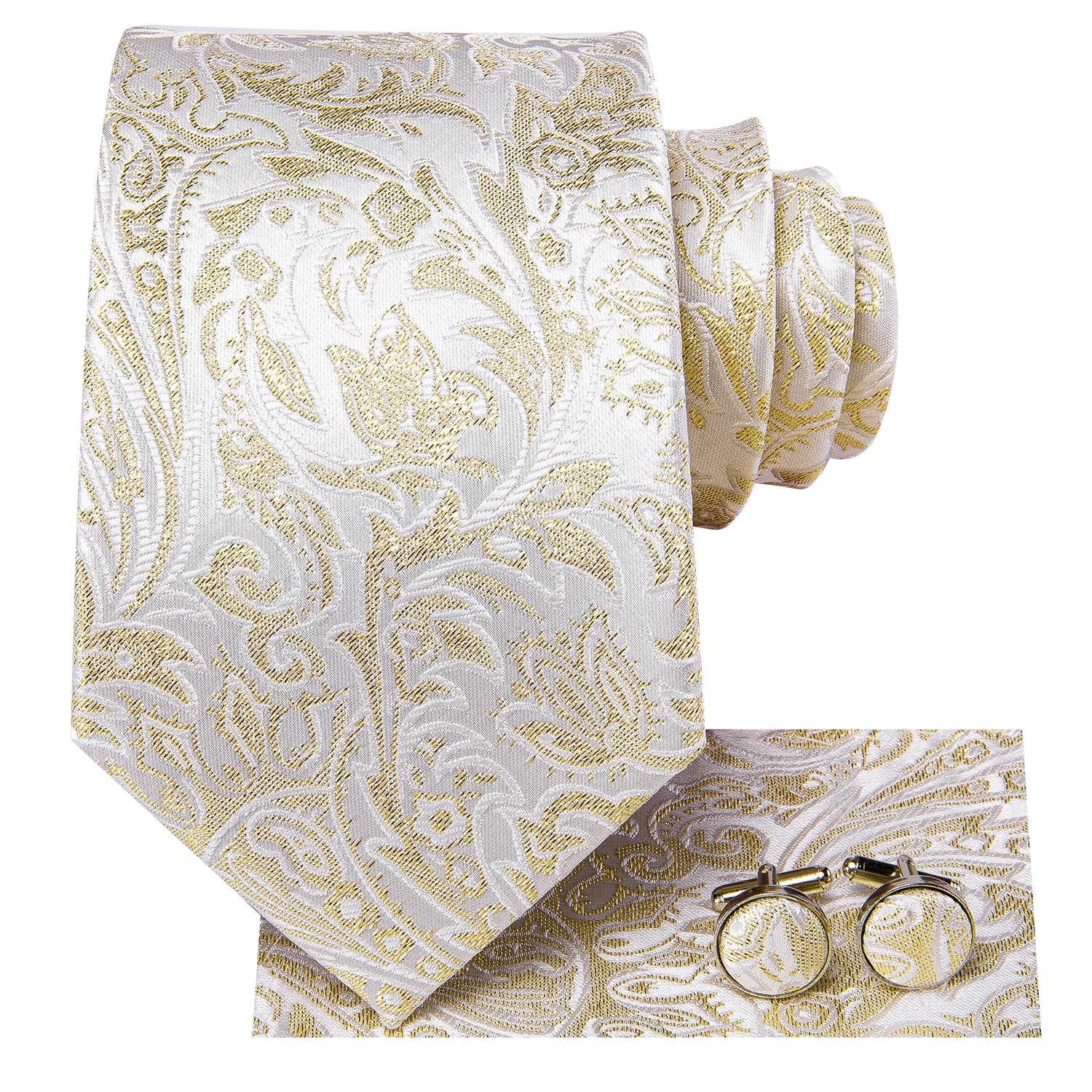 Elegant Champagne Gold Tie Set