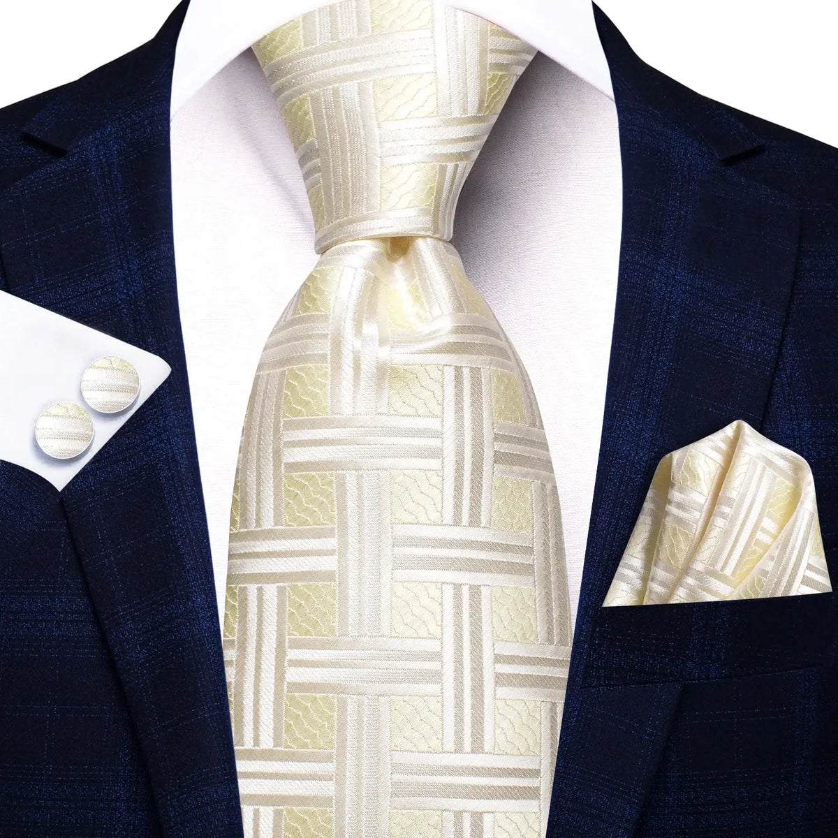 Elegant Champagne Gold Tie Set