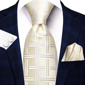 Elegant Champagne Gold Tie Set