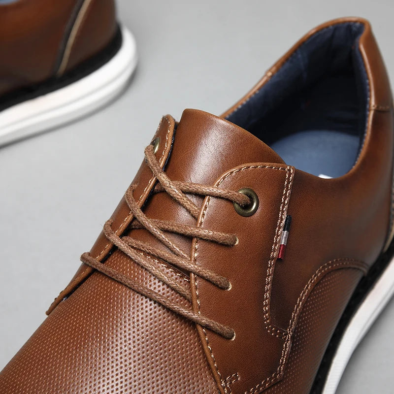 New Men’s Comfortable Luxury Casual Lace-Up Business Dress Shoes
