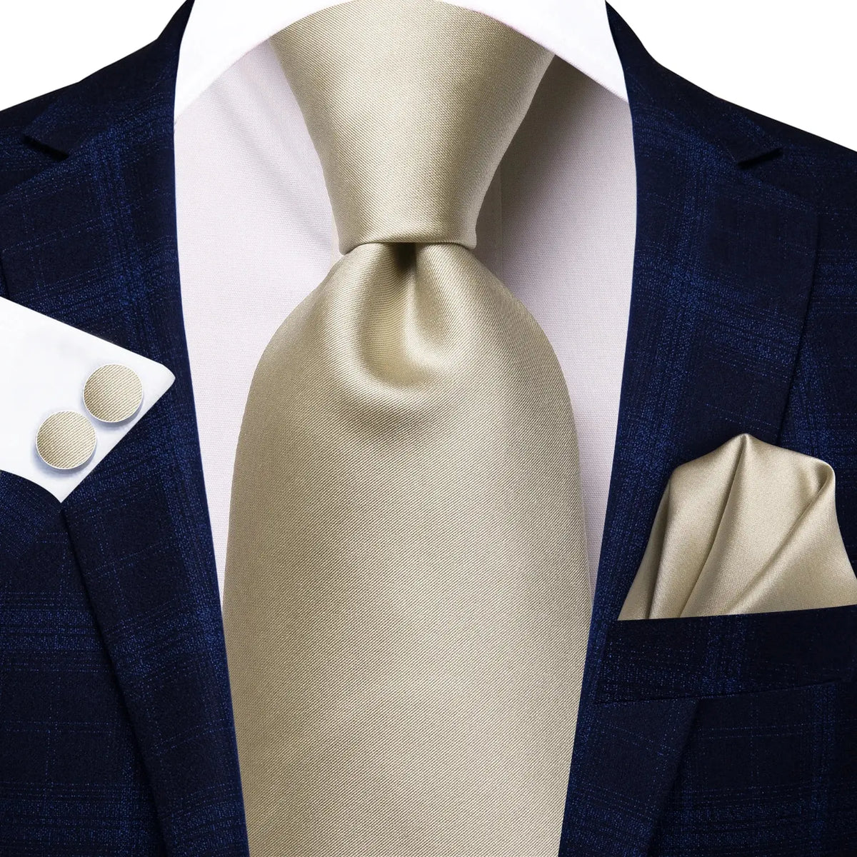Elegant Champagne Gold Tie Set