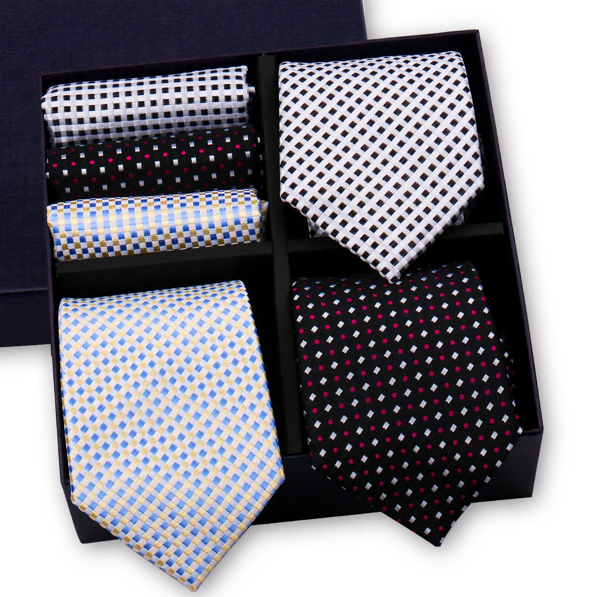 Luxury 3-Tie and Pocket Square Gift Box Set