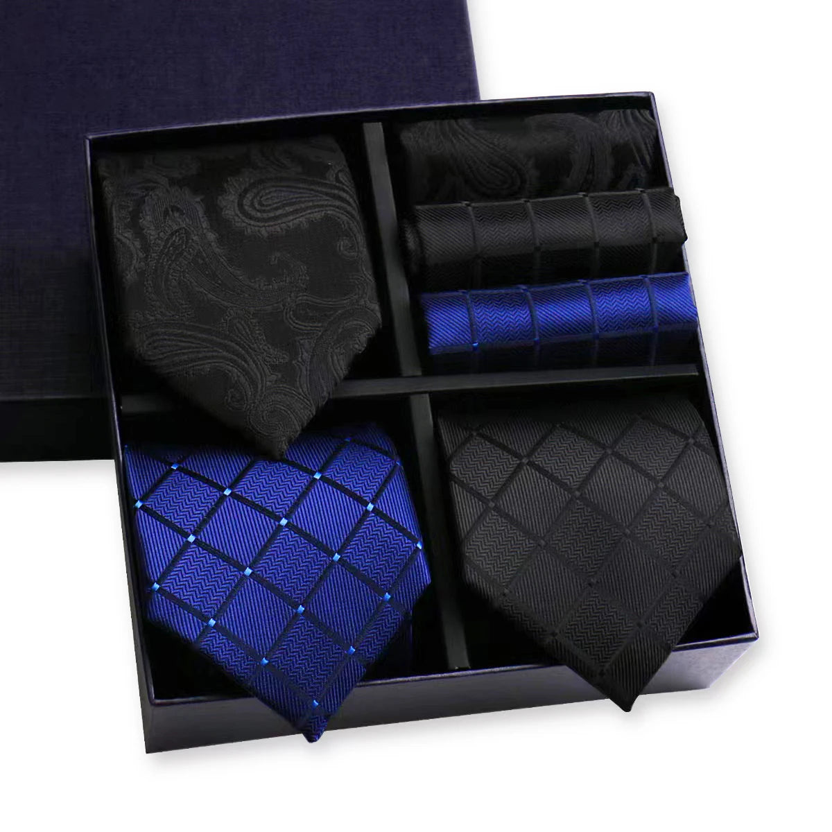 Luxury 3-Tie and Pocket Square Gift Box Set