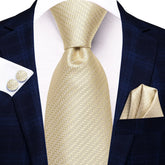 Elegant Champagne Gold Tie Set