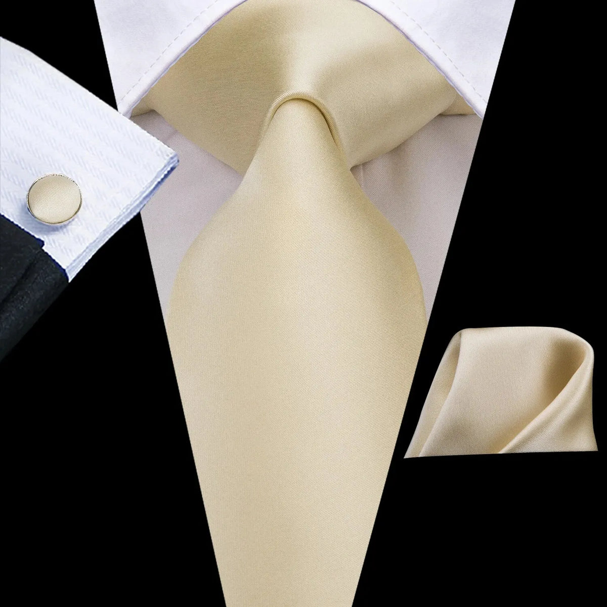 Elegant Champagne Gold Tie Set