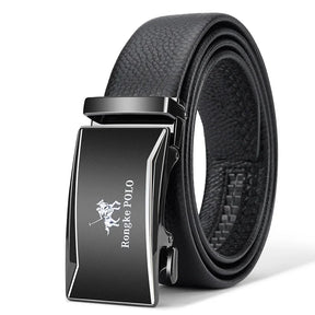 Men’s Genuine Leather Belt with Adjustable Automatic Buckle