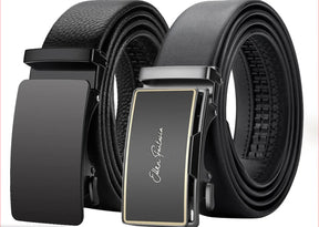 Men’s Genuine Leather Belt with Adjustable Automatic Buckle