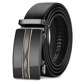 Men’s Genuine Leather Belt with Adjustable Automatic Buckle