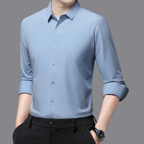 Premium Men’s Ultra-Stretch Long-Sleeve Shirt